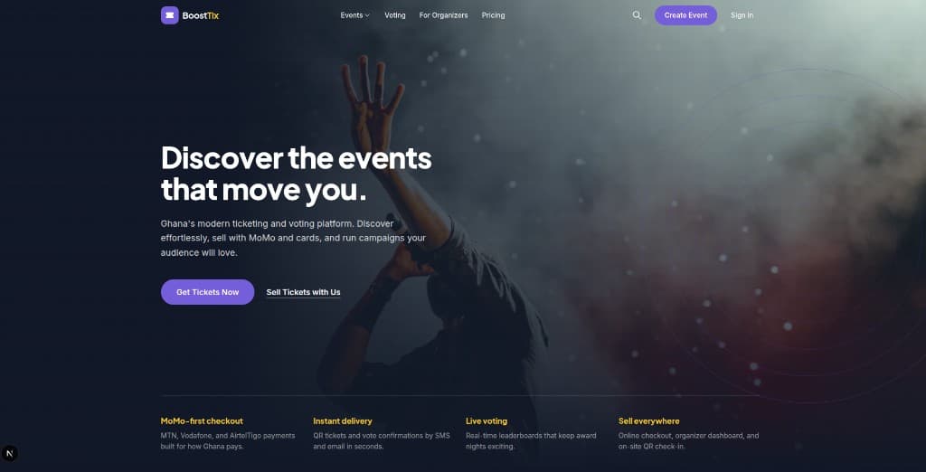 BoostTix screenshot